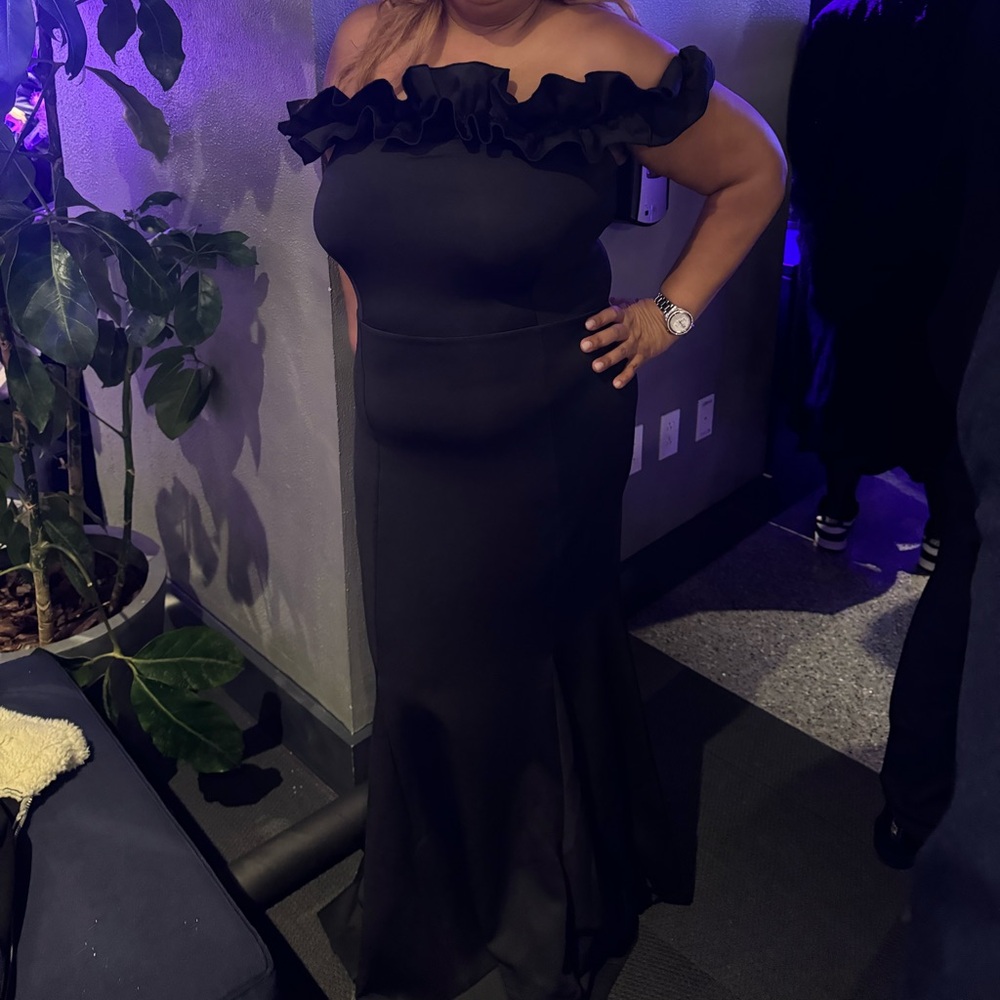 Elegant Black Off-Shoulder Dress